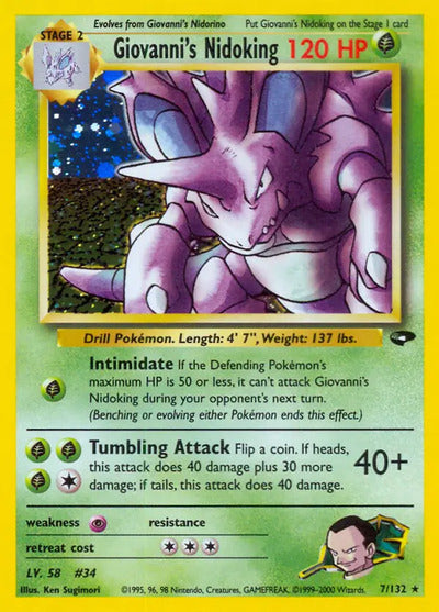 Giovanni's Nidoking 007/132 Unlimited Gym Challenge