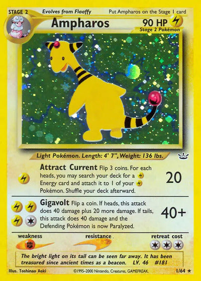 Ampharos 01/64 Unlimited Neo Revelation