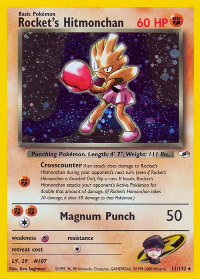 Rocket's Hitmonchan 011/132 Unlimited Gym Heroes