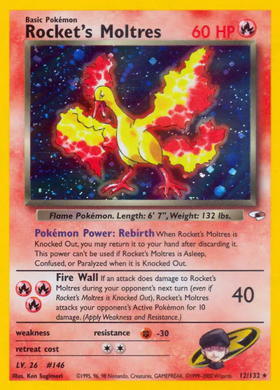 Rocket's Moltres 012/132 Unlimited Gym Heroes