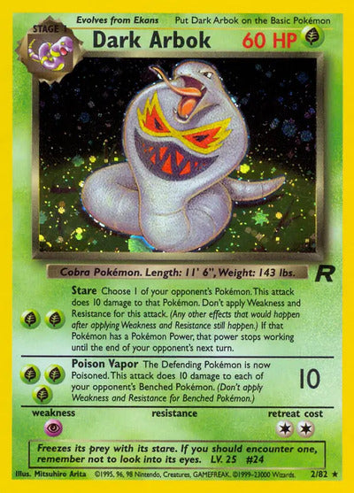 Dark Arbok (2) 02/82 Unlimited Team Rocket