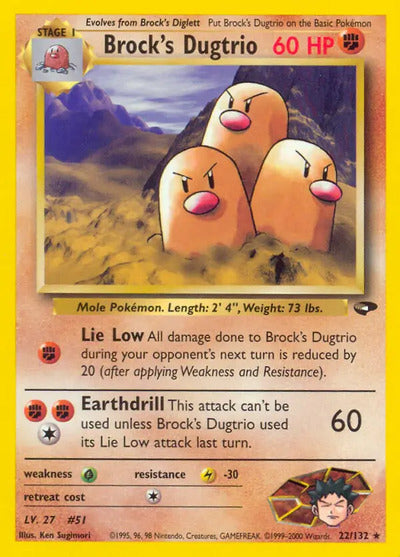 Brock's Dugtrio 022/132 Unlimited Gym Challenge