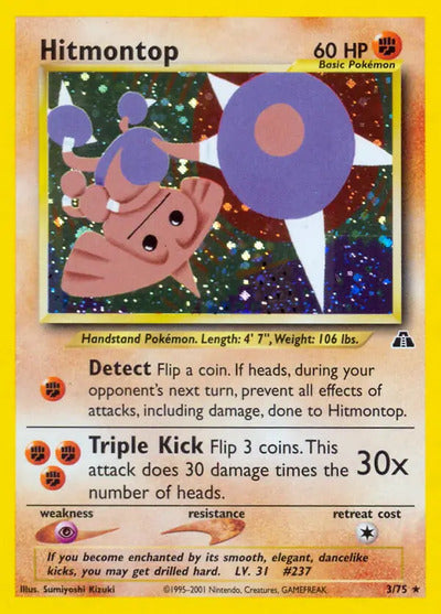 Hitmontop (3) 03/75 Unlimited Neo Discovery