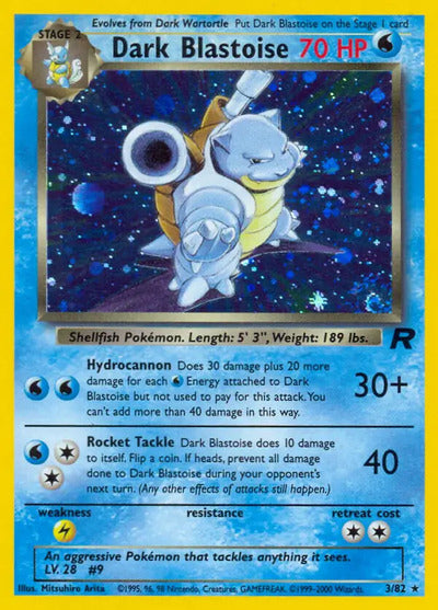 Dark Blastoise (3) 03/82 Unlimited Team Rocket
