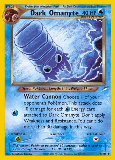 Dark Omanyte 037/105 Unlimited Neo Destiny