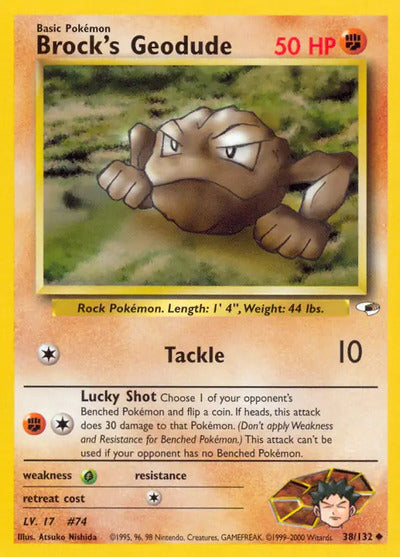 Brock's Geodude (38) 038/132 Unlimited Gym Heroes