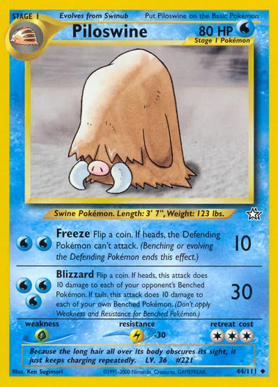 Piloswine 044/111 Unlimited Neo Genesis