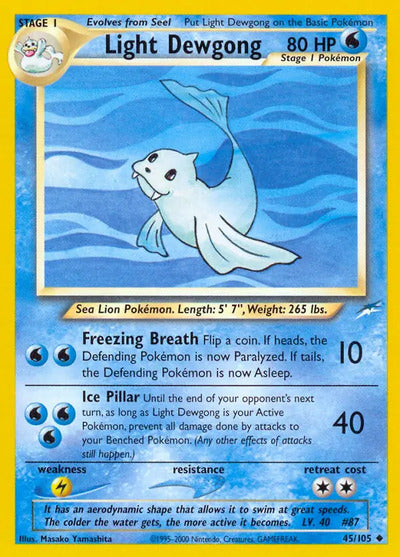 Light Dewgong 045/105 Unlimited Neo Destiny