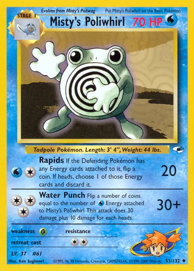 Misty's Poliwhirl 053/132 Unlimited Gym Heroes