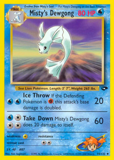 Misty's Dewgong 054/132 Unlimited Gym Challenge