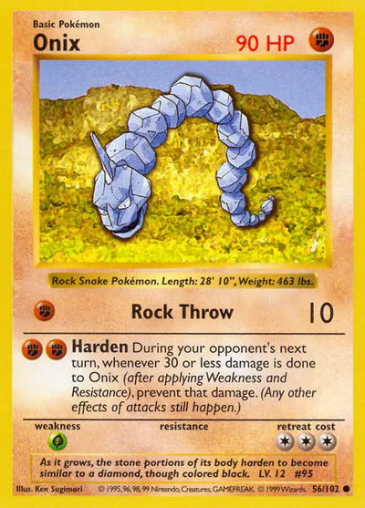 Onix 056/102 Unlimited Base Set Shadowless
