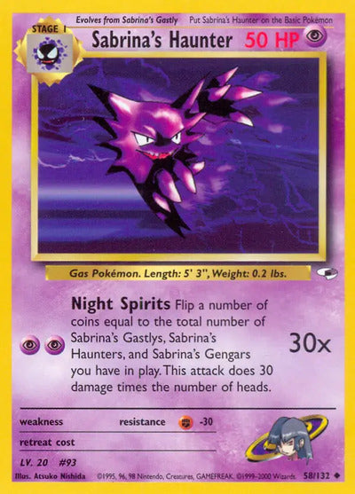 Sabrina's Haunter 058/132 Unlimited Gym Heroes