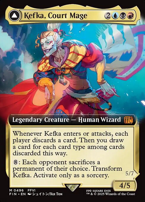 FIN: Kefka, Court Mage (Extended Art) (Foil)