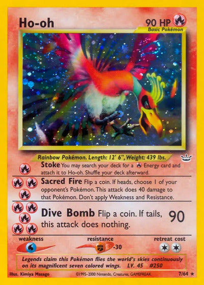 Ho-oh (7) 07/64 Unlimited Neo Revelation