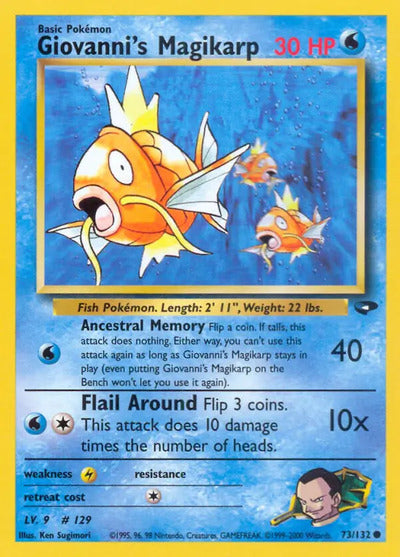 Giovanni's Magikarp 073/132 Unlimited Gym Challenge