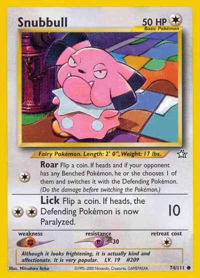 Snubbull 074/111 Unlimited Neo Genesis