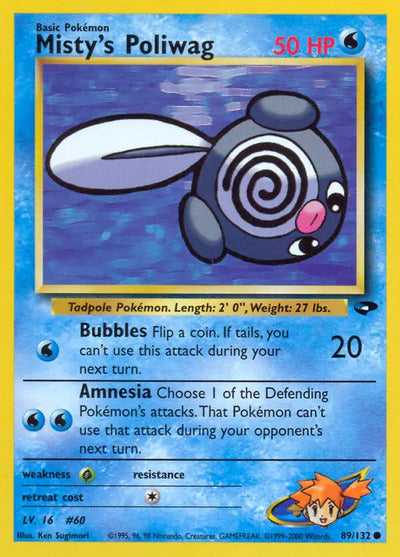 Misty's Poliwag 089/132 Unlimited Gym Challenge