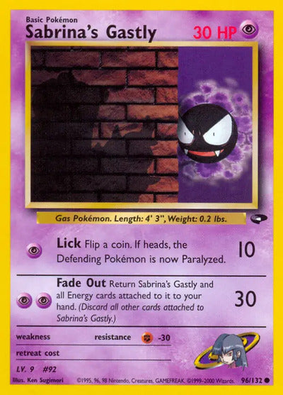 Sabrina's Gastly (96) 096/132 Unlimited Gym Challenge