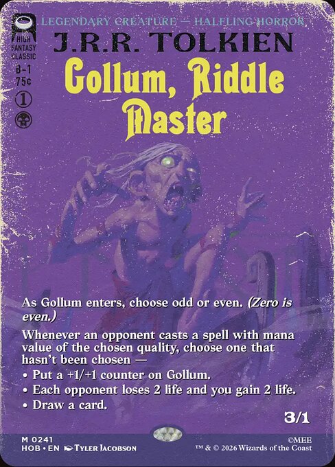 HOB: Gollum, Riddle Master (Borderless) (Foil)