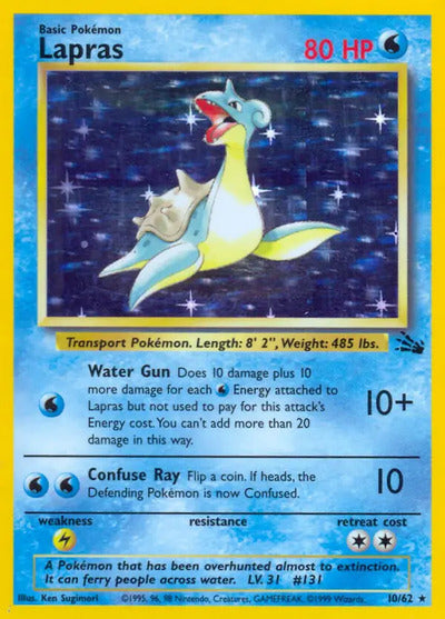 Lapras (10) 10/62 Unlimited Fossil