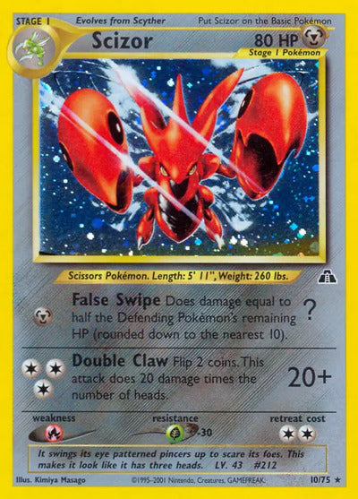Scizor (10) 10/75 Unlimited Neo Discovery