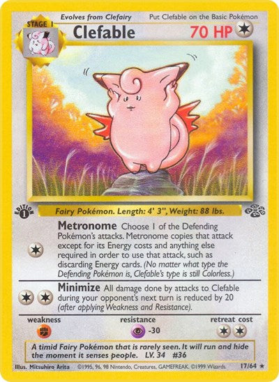 JU: Clefable (17) (1st Edition)