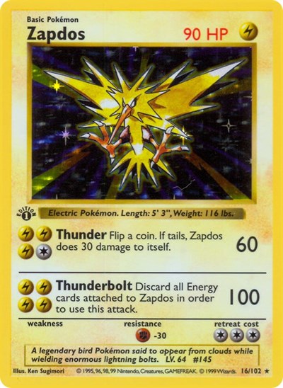 BSS: Zapdos (1st Edition Holofoil)