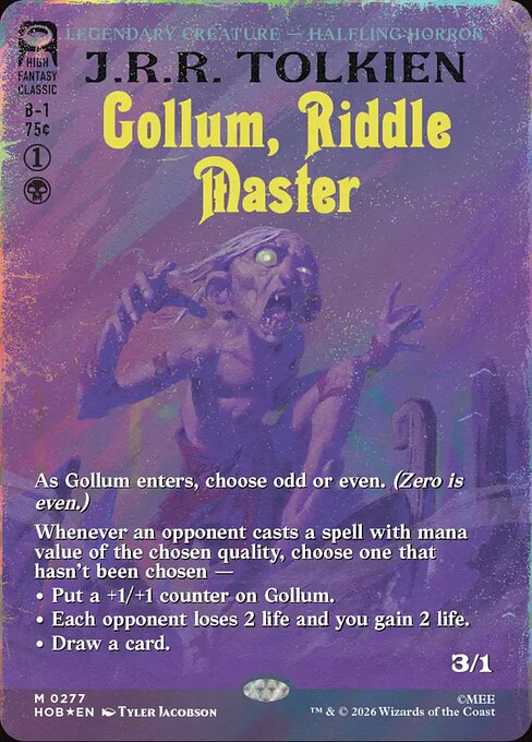 HOB: Gollum, Riddle Master (Borderless) (Surge Foil)