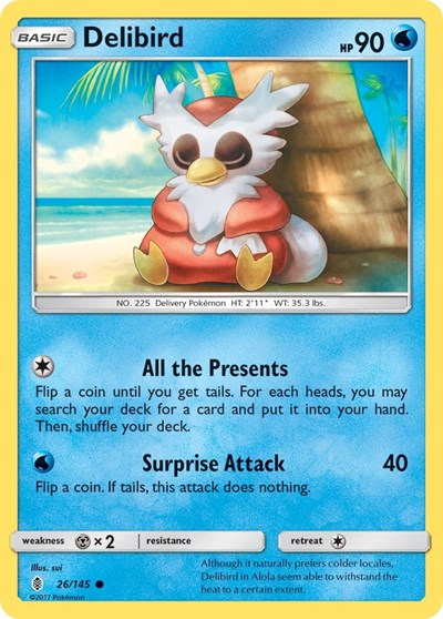 SM02: Delibird (Reverse Holofoil)