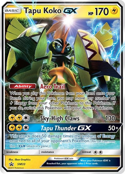 SMP: Tapu Koko GX - SM33 (Holofoil)