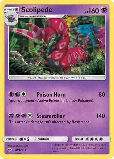 SM03: Scolipede (Reverse Holofoil)