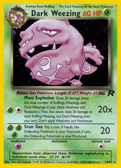 Dark Weezing (14) 14/82 Unlimited Team Rocket