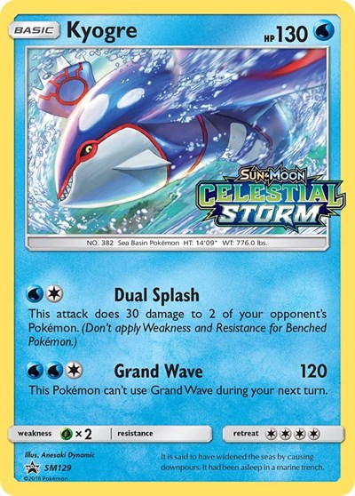 SMP: Kyogre - SM129 (Prerelease) (Holofoil)