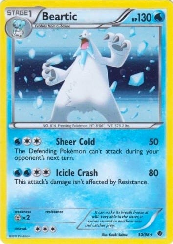 BLE: Beartic - 30/98 (Cracked Ice Holo) (Holofoil)