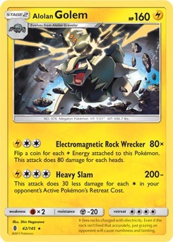 BLE: Alolan Golem - 42/145 (Cosmos Holo) (Holofoil)