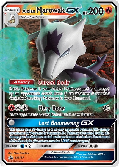SMP: Alolan Marowak GX - SM187 (Holofoil)