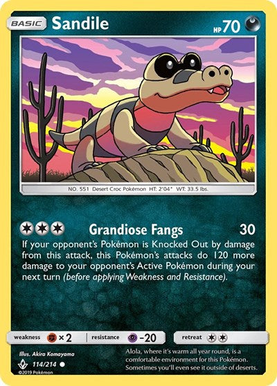 SM10: Sandile (114) (Reverse Holofoil)