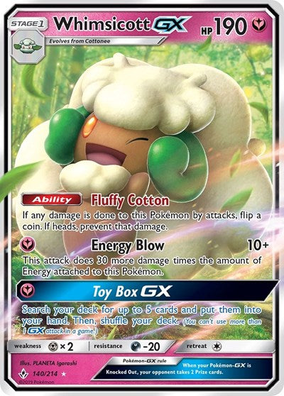 SM10: Whimsicott GX (Holofoil)