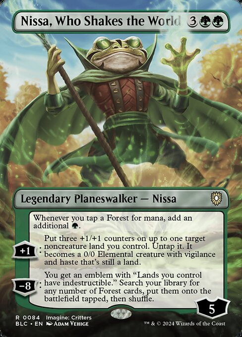 BLC: Nissa, Who Shakes the World (Borderless) (Foil)