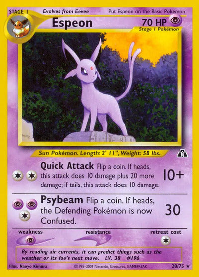 Espeon (20) 20/75 Unlimited Neo Discovery