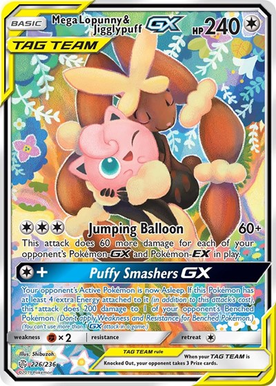 SM12: Mega Lopunny & Jigglypuff GX (Alternate Full Art) (Holofoil)