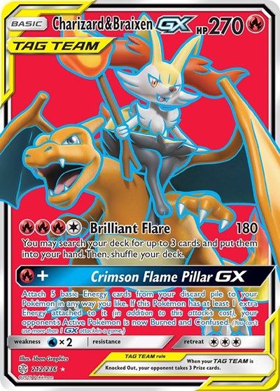 SM12: Charizard & Braixen GX (Full Art) (Holofoil)