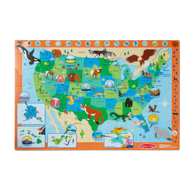 National Parks U.S.A. Map Floor Puzzle – 45 Pieces