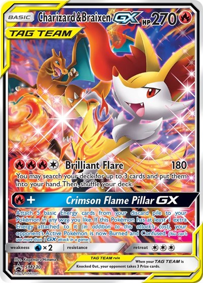 SMP: Charizard & Braixen GX - SM230 (Holofoil)