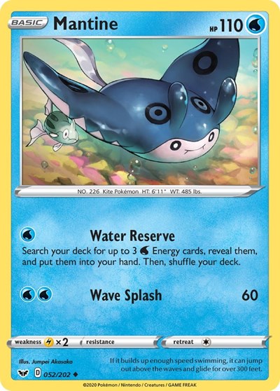 SWSH01: Mantine (Reverse Holofoil)