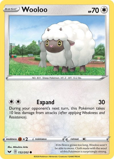 SWSH01: Wooloo (152) (Reverse Holofoil)