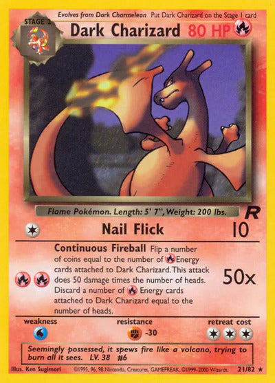 Dark Charizard (21) 21/82 Unlimited Team Rocket