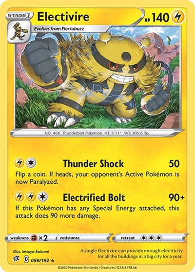 SWSH02: Electivire (Reverse Holofoil)