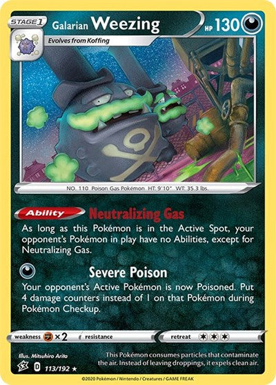 SWSH02: Galarian Weezing (Holofoil)