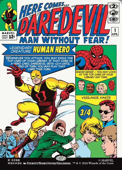 MSH: Daredevil, Man Without Fear (Borderless) (0398) (Foil)